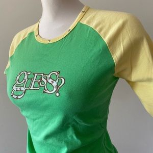 Vintage guess colourblock tee